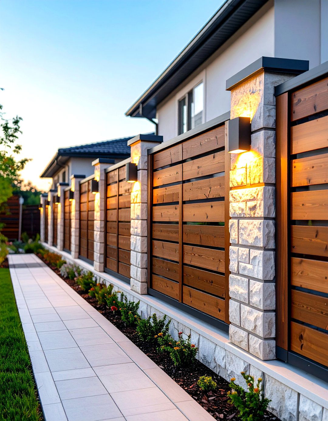 Dusk to Dawn Auto On Fence Lighting for Forget Free Convenience - 25 fence lighting ideas