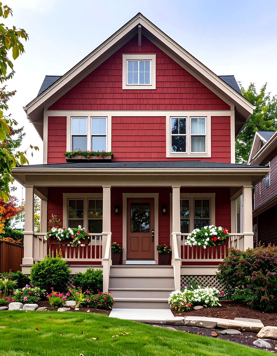 Dusky Taupe Accent Walls Tap Into Trends - 25 dark red house exterior ideas