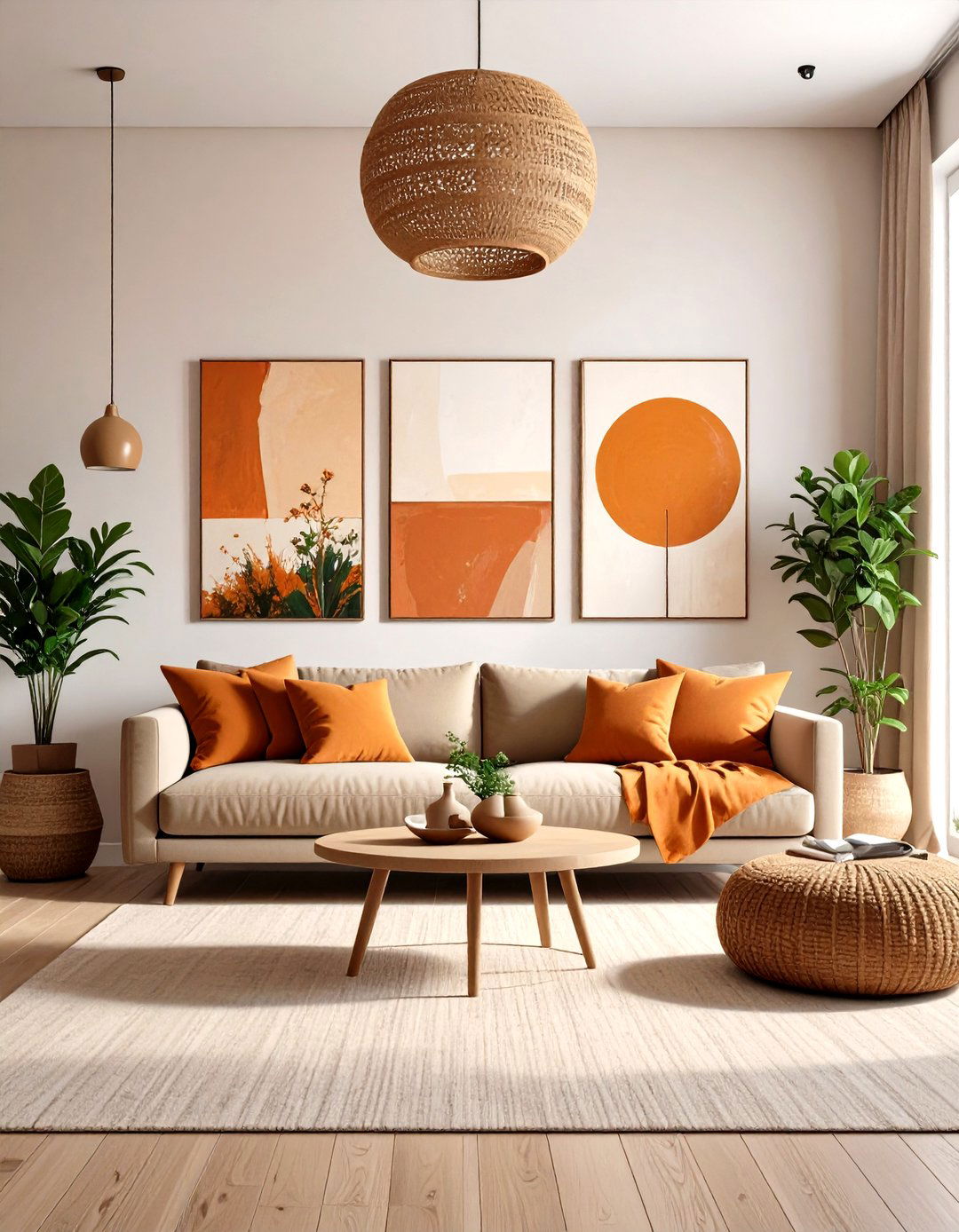 Earth Pigment Art Grounds the Palette - 25 organic modern living room design ideas