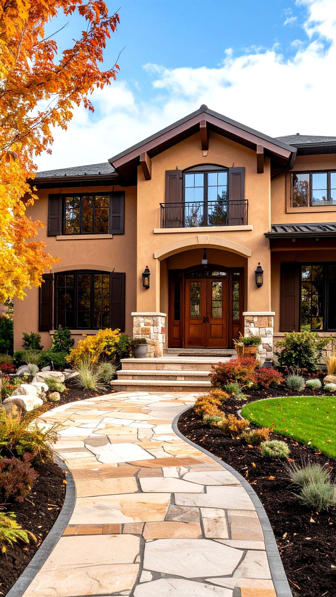 Earth Tone Palette Grounds the House Exterior in Nature - 25 aesthetic house exterior ideas