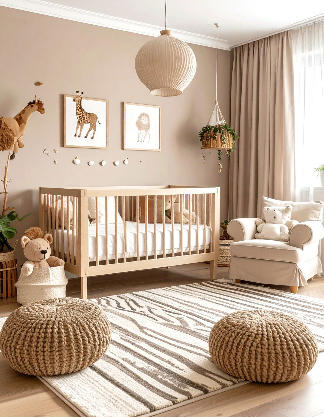Earth Toned Safari Accents - 25 neutral nursery ideas
