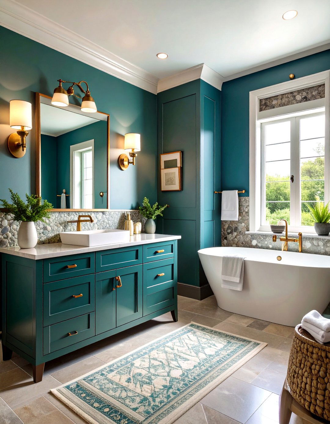 Earth and Ocean Colour Palette to Calm the Ensuite Bathroom - 25 ensuite bathroom ideas