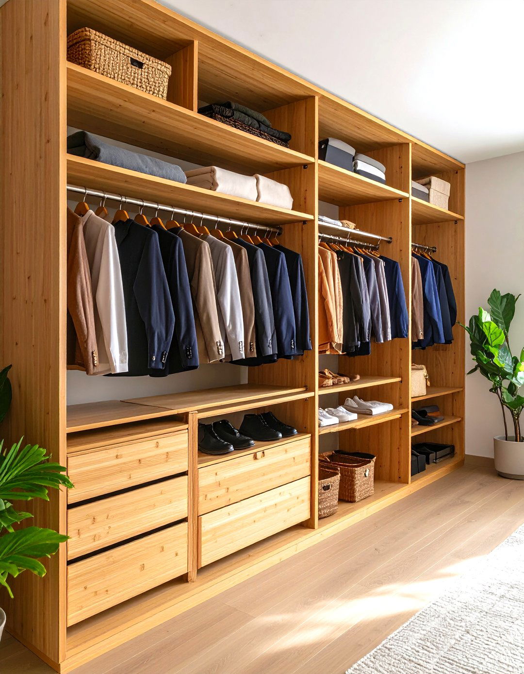 Eco Bamboo Shelving Greener Open Closets - 25 open closet ideas