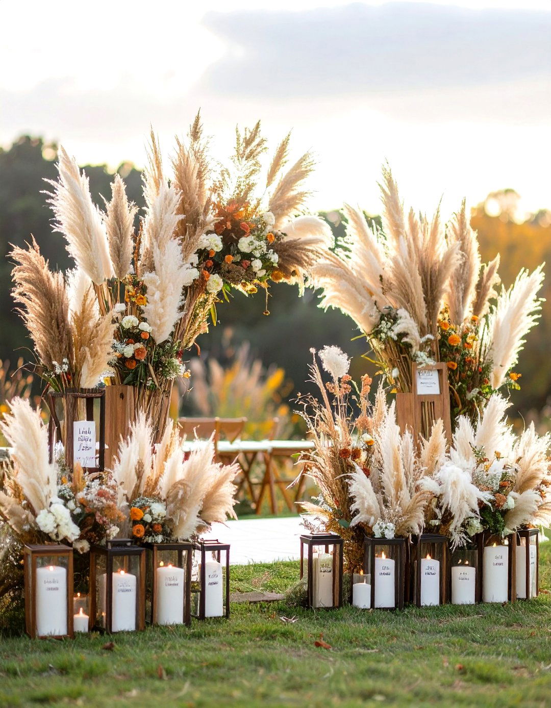 Eco Friendly Alt Grass Accents - 25 pampas grass wedding decor ideas