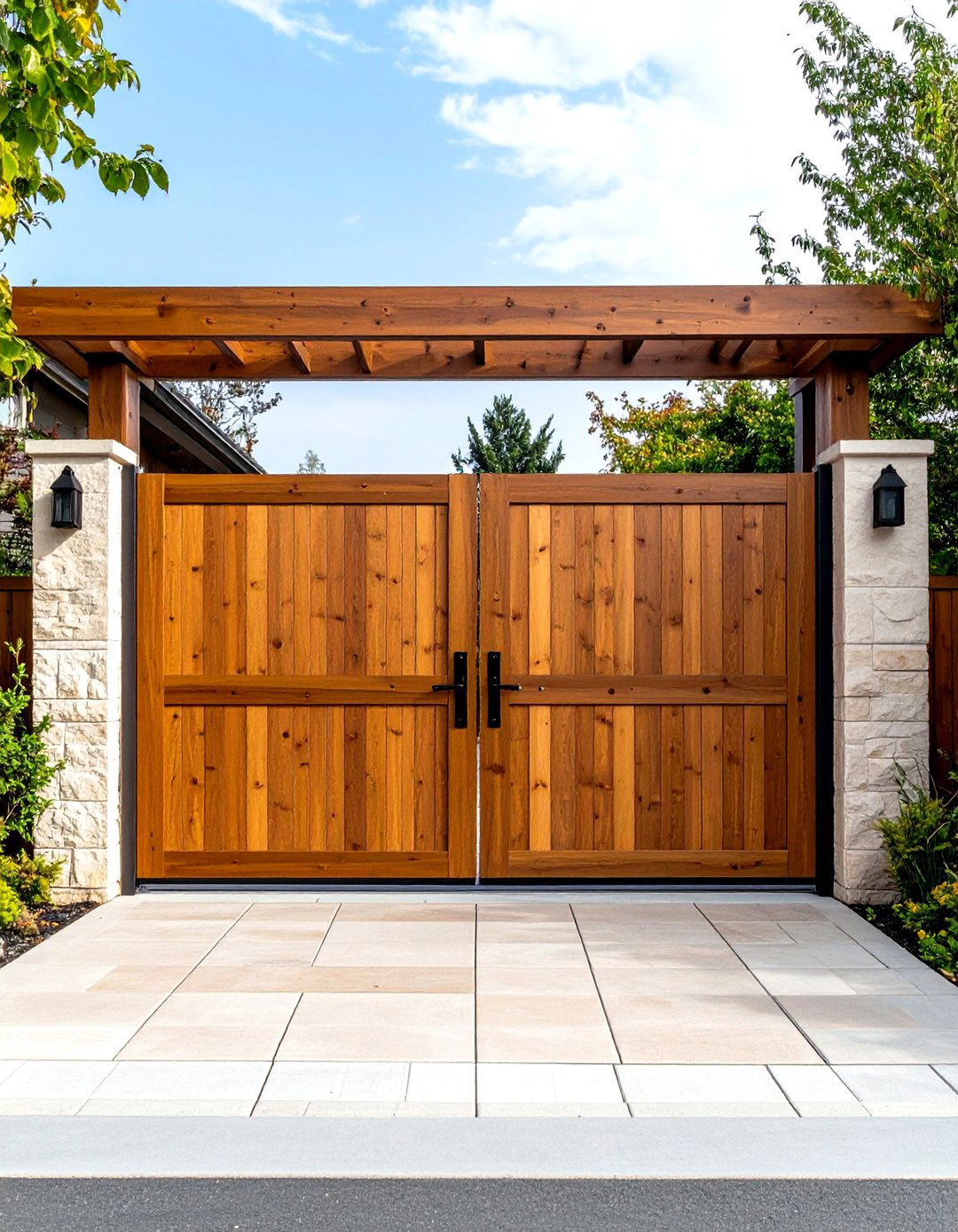 Eco Friendly Bamboo Composite Driveway Gate - 25 driveway gate ideas