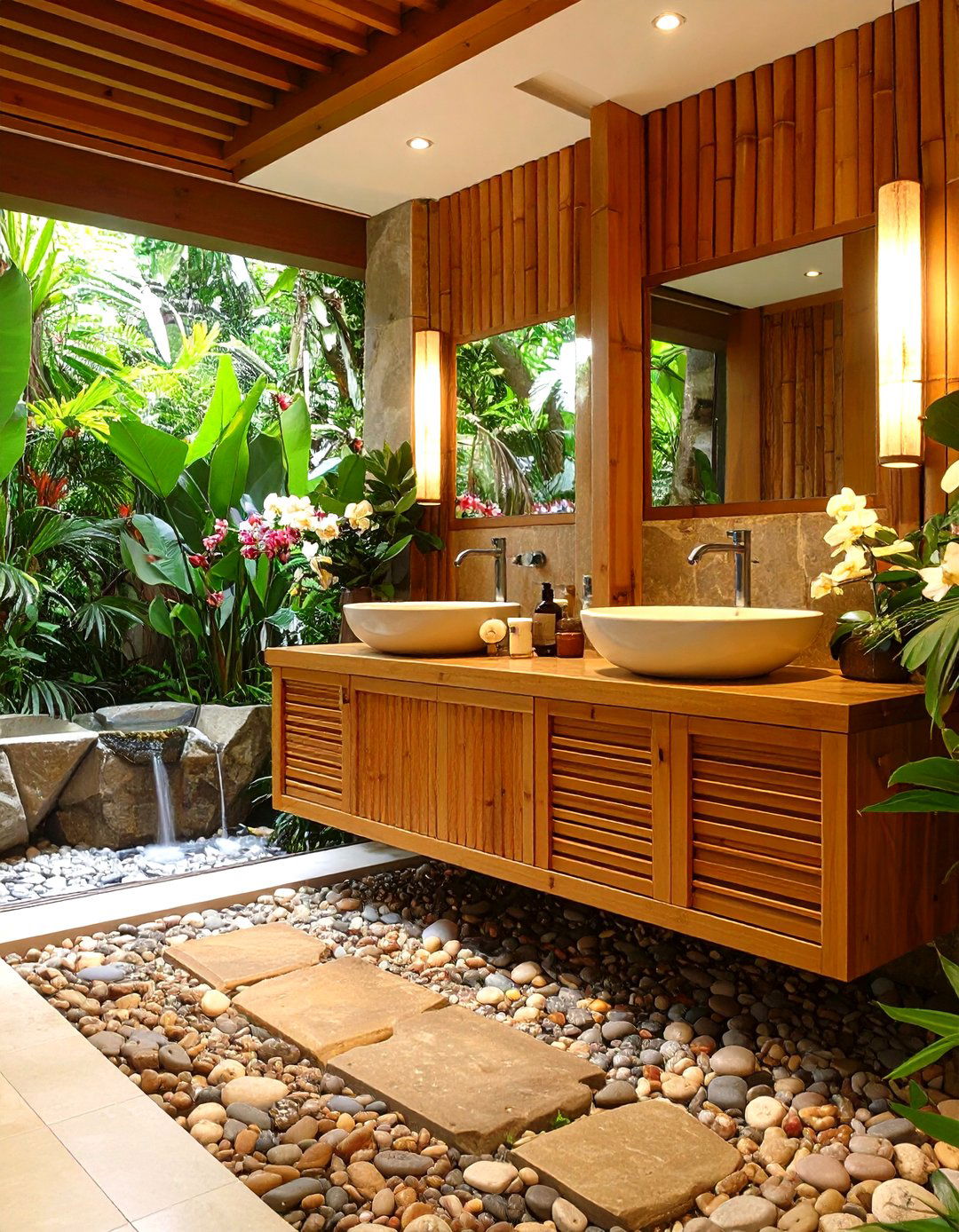 Eco Friendly Bamboo Wood Bathroom Vanity Offers Spa Serenity - 25 Wood Bathroom Vanity Ideas