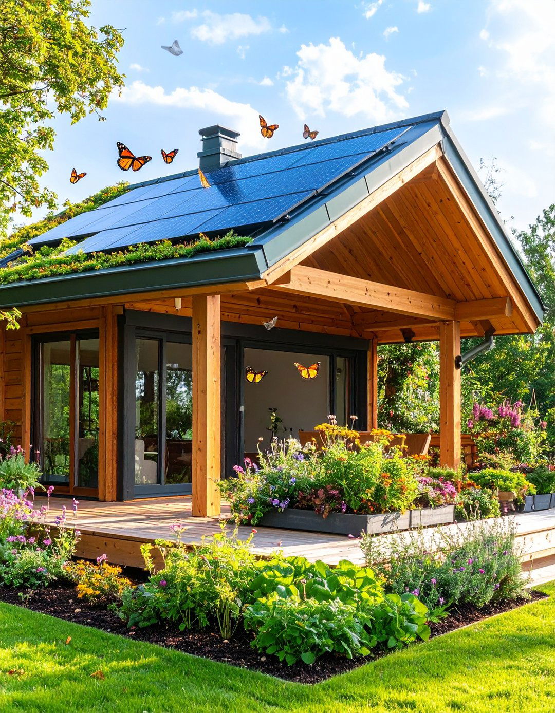 Eco Friendly Green Roof Covered Porch - 25 covered porch ideas