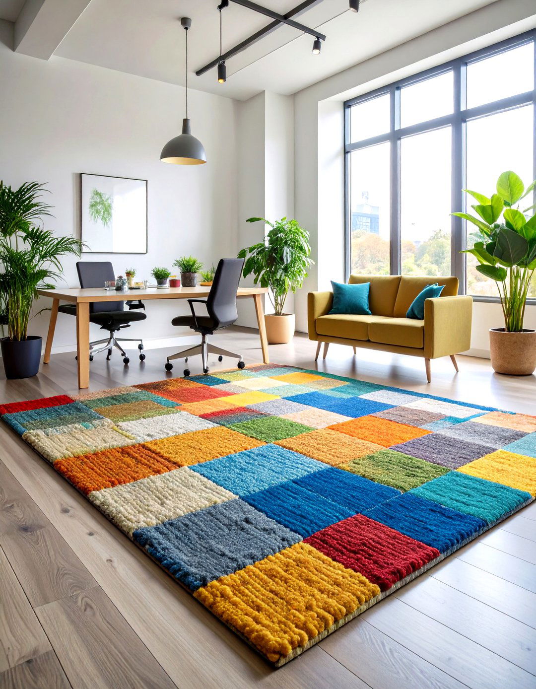 Eco Friendly Recycled Fabric Rug for Sustainability - 25 office rug ideas
