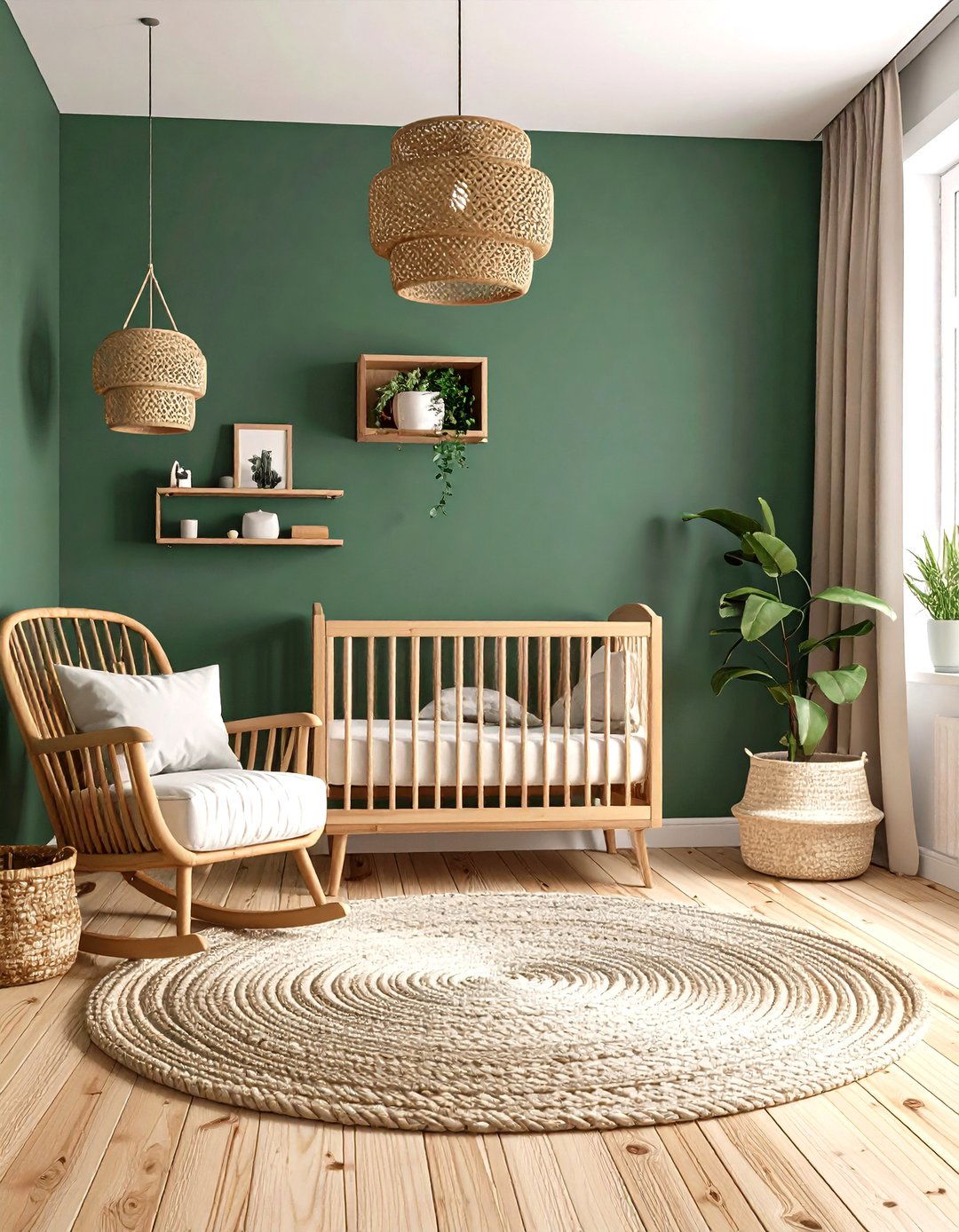 Eco Smart Deep Green With Low VOC Paint - 25 dark green nursery ideas