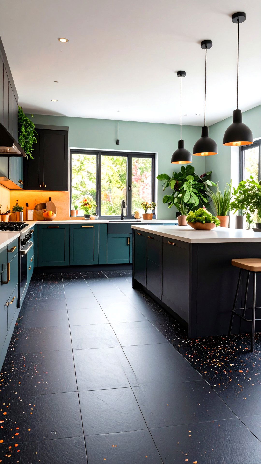 Eco Smart Rubber Underfoot - 25 black floor kitchen ideas