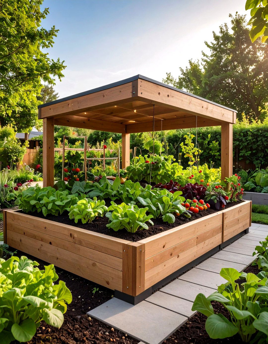 Edible Crop Wishing Well Garden - 25 outdoor wishing well garden ideas