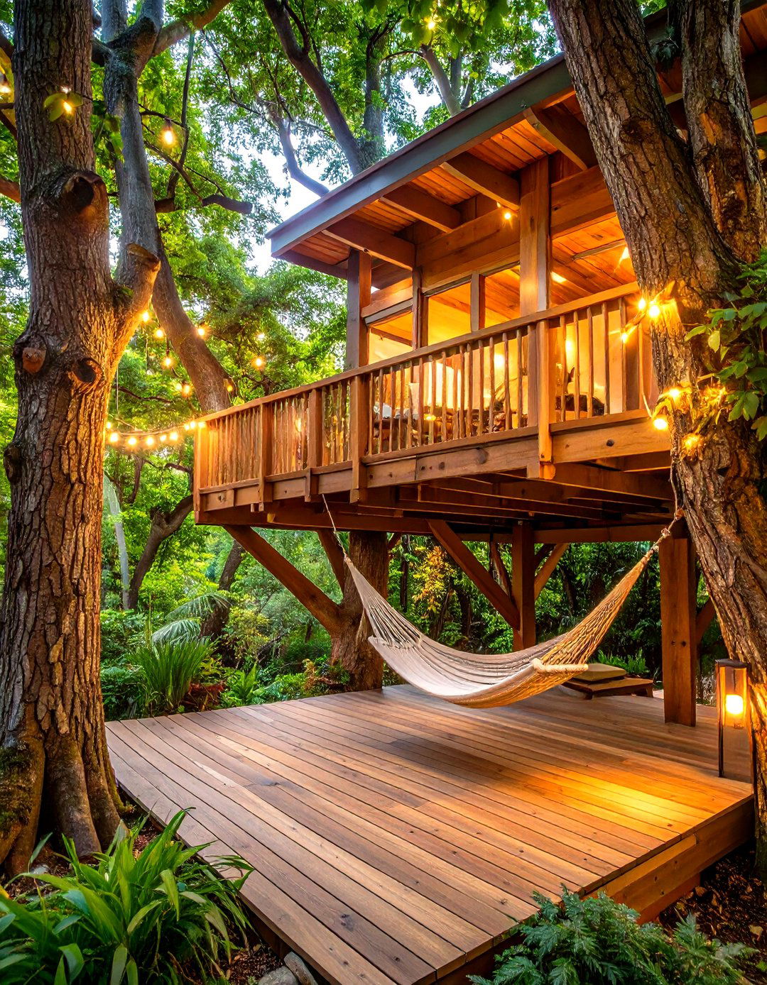 Elevated Treehouse Style Patio Deck Among the Leaves - 25 patio deck ideas