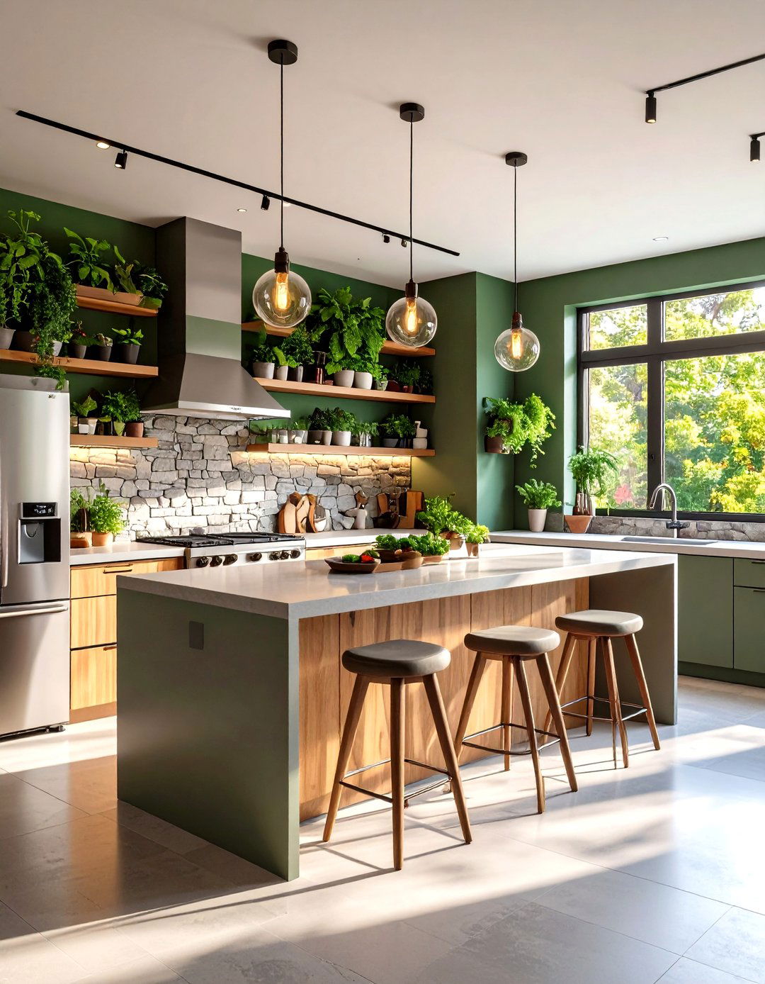 Embrace Biophilic Accents for Well Being - 25 open kitchen ideas