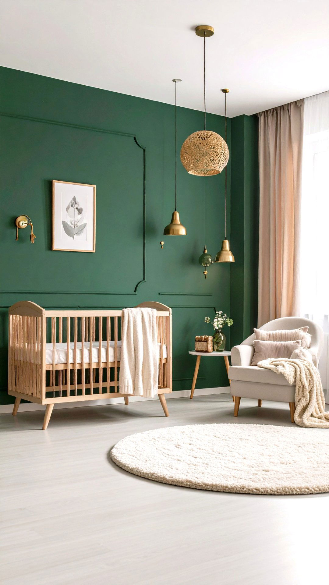Emerald Accent Wall Green Nursery Drama - 25 green nursery ideas