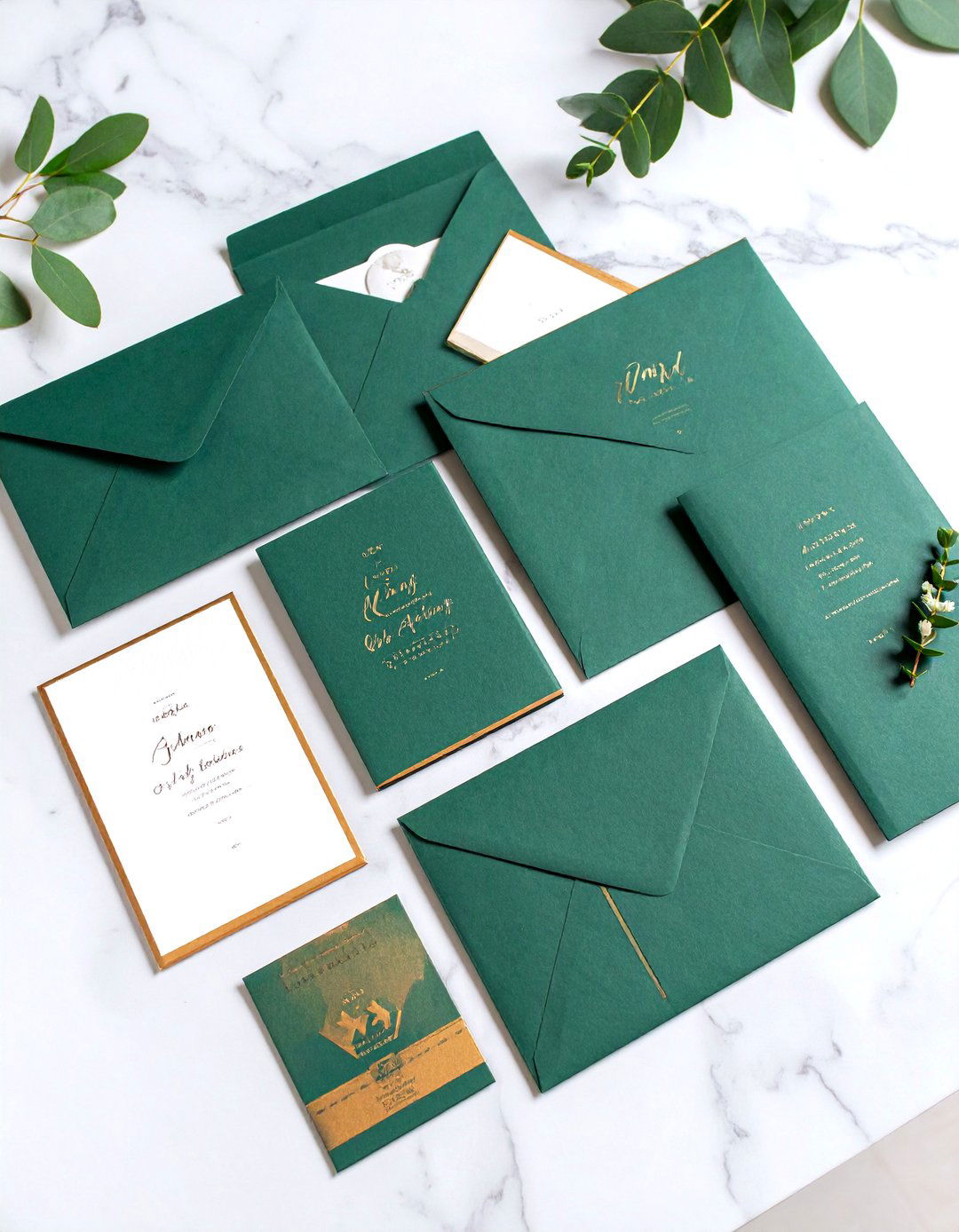 Emerald Green Invitation Suites That Glitter - 25 emerald green wedding ideas