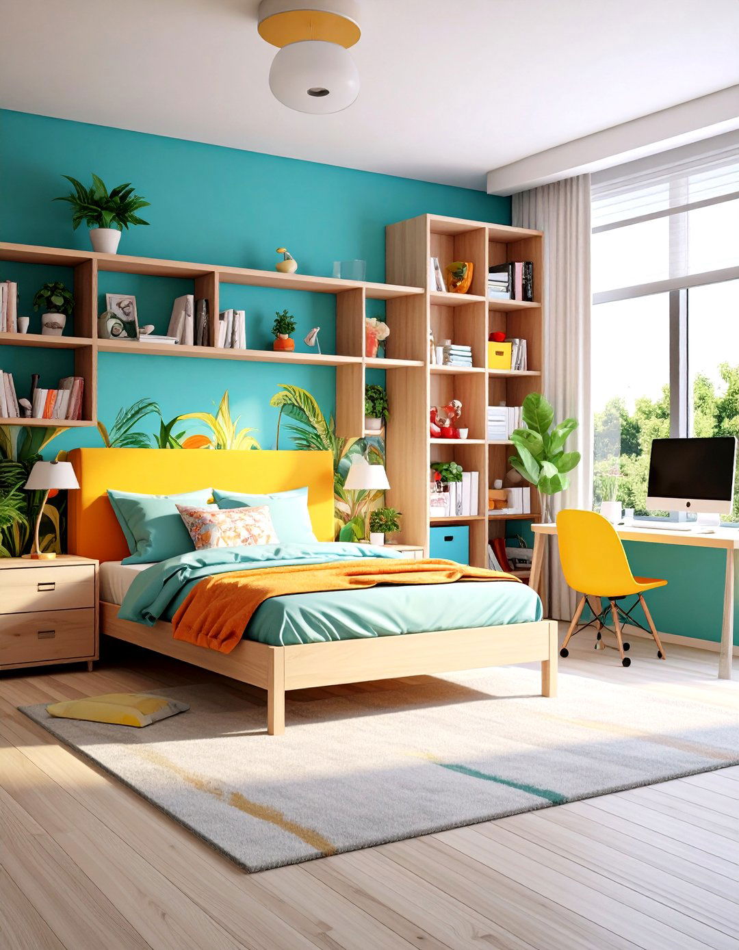 Energy Boosting Accent Wall Updates the Office Guest Room - 25 office guest room ideas