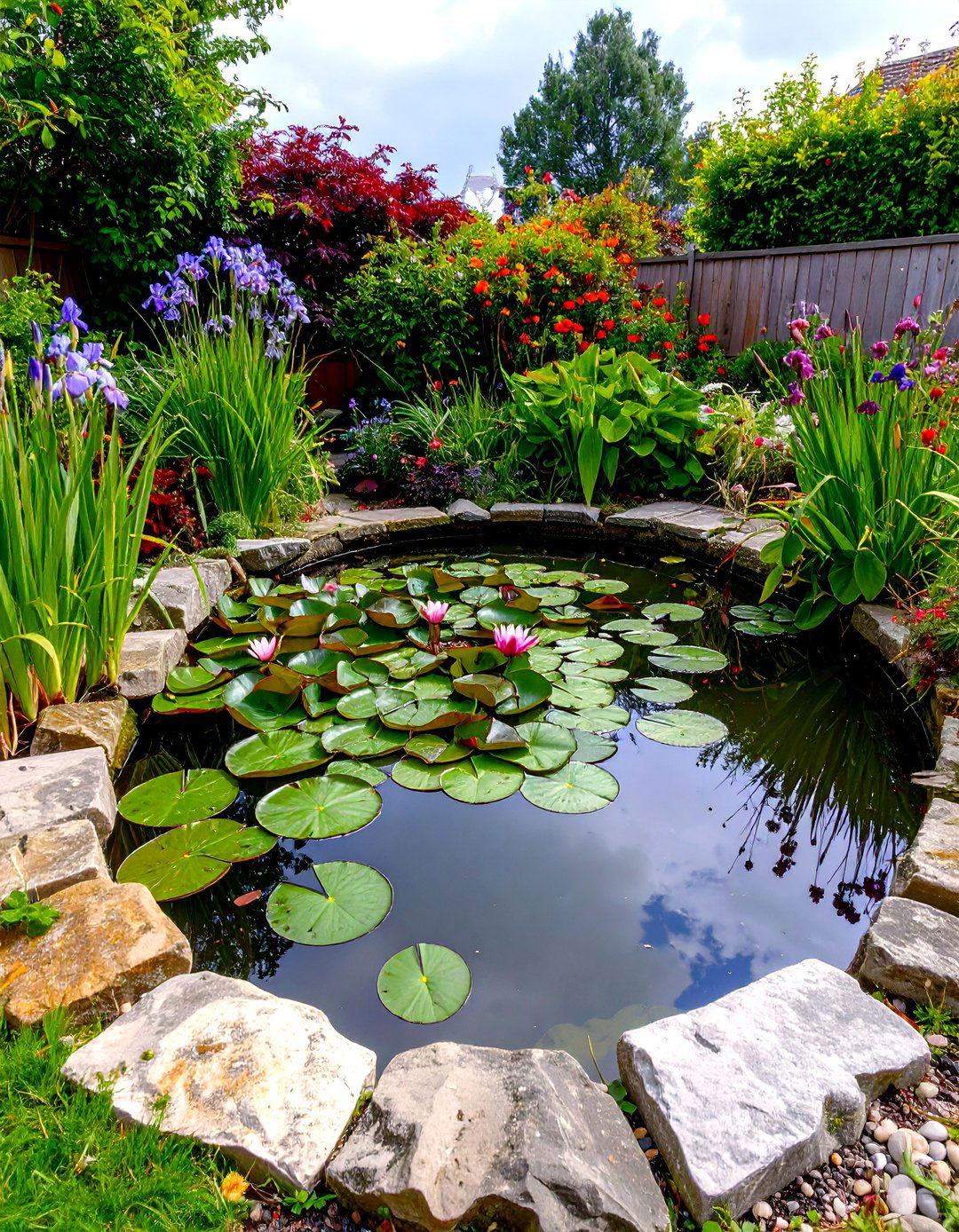 English Garden Lily Pond Calm - 25 english garden ideas