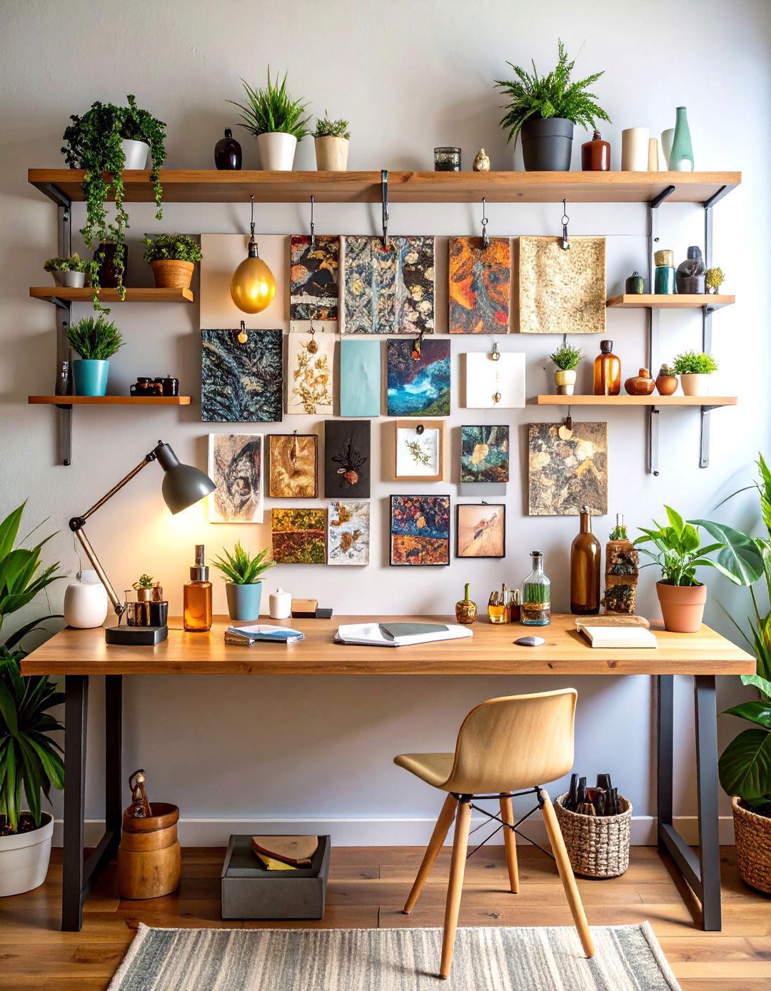 Ever Evolving Mood Board Rail - 25 art room ideas