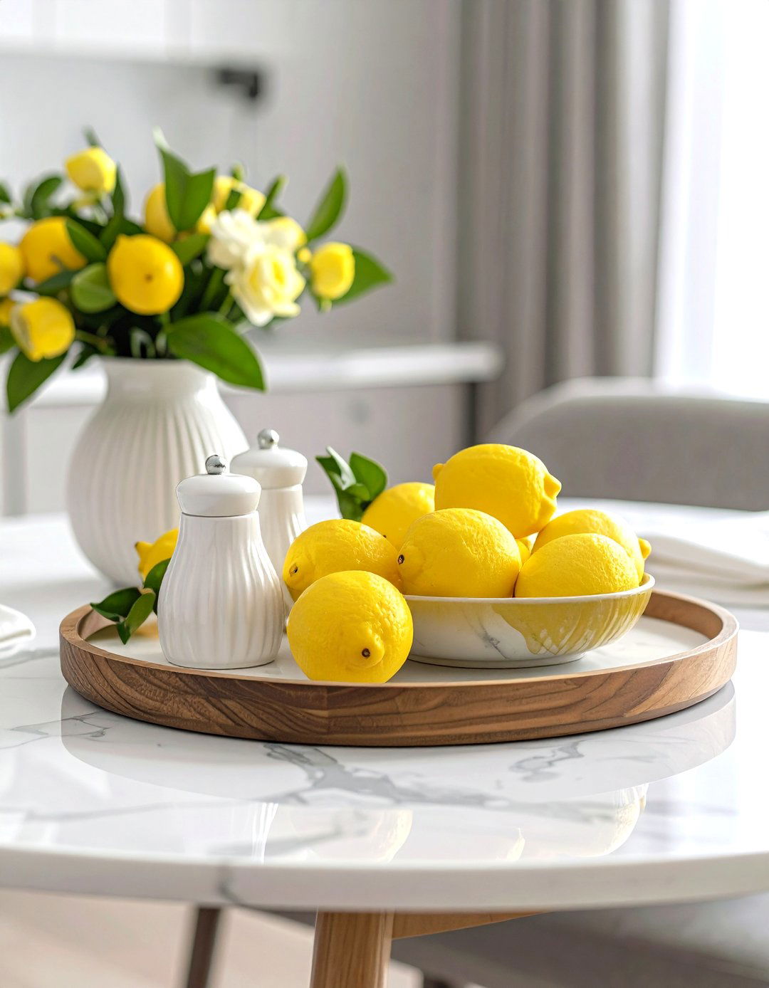 Everyday Functional Tray Anchoring the Dining Table - 25 dining table decor ideas