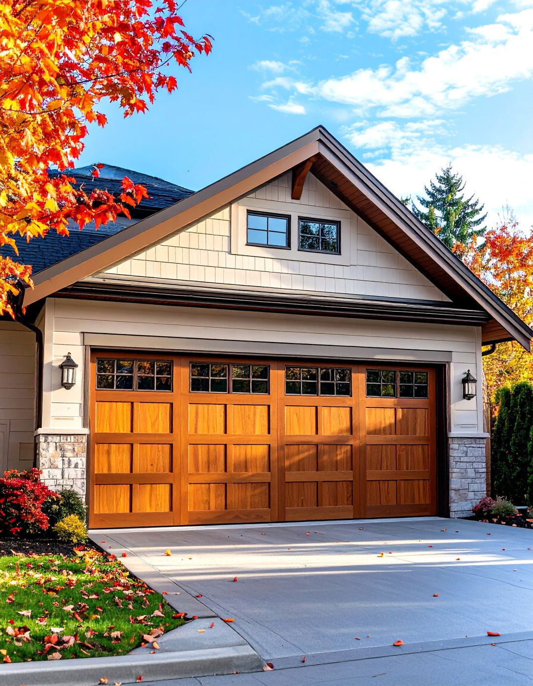 Expanded Window Lite Bracket Trim - 25 exterior garage door trim ideas