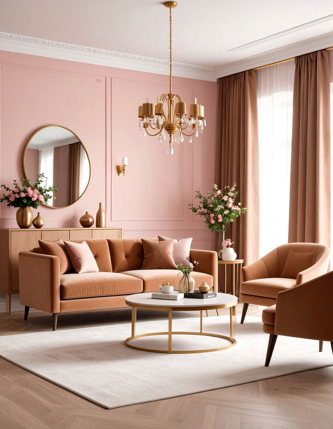 Explore the Pink and Brown Pairing - 25 pastel living room ideas