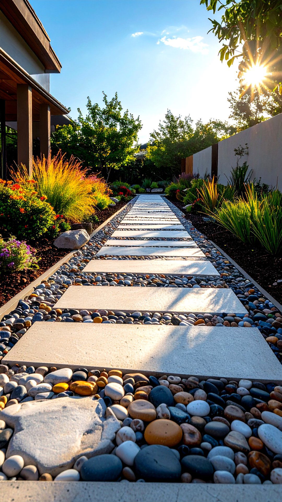 Exposed Aggregate Concrete Walkway - 25 concrete walkway ideas