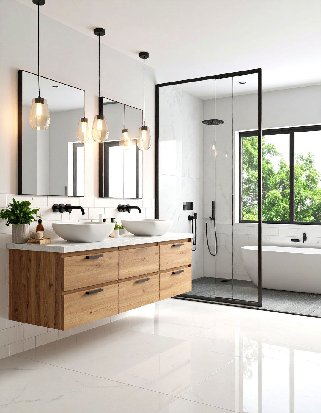 Family Friendly Durability Bathroom - 25 bathroom with black fixtures