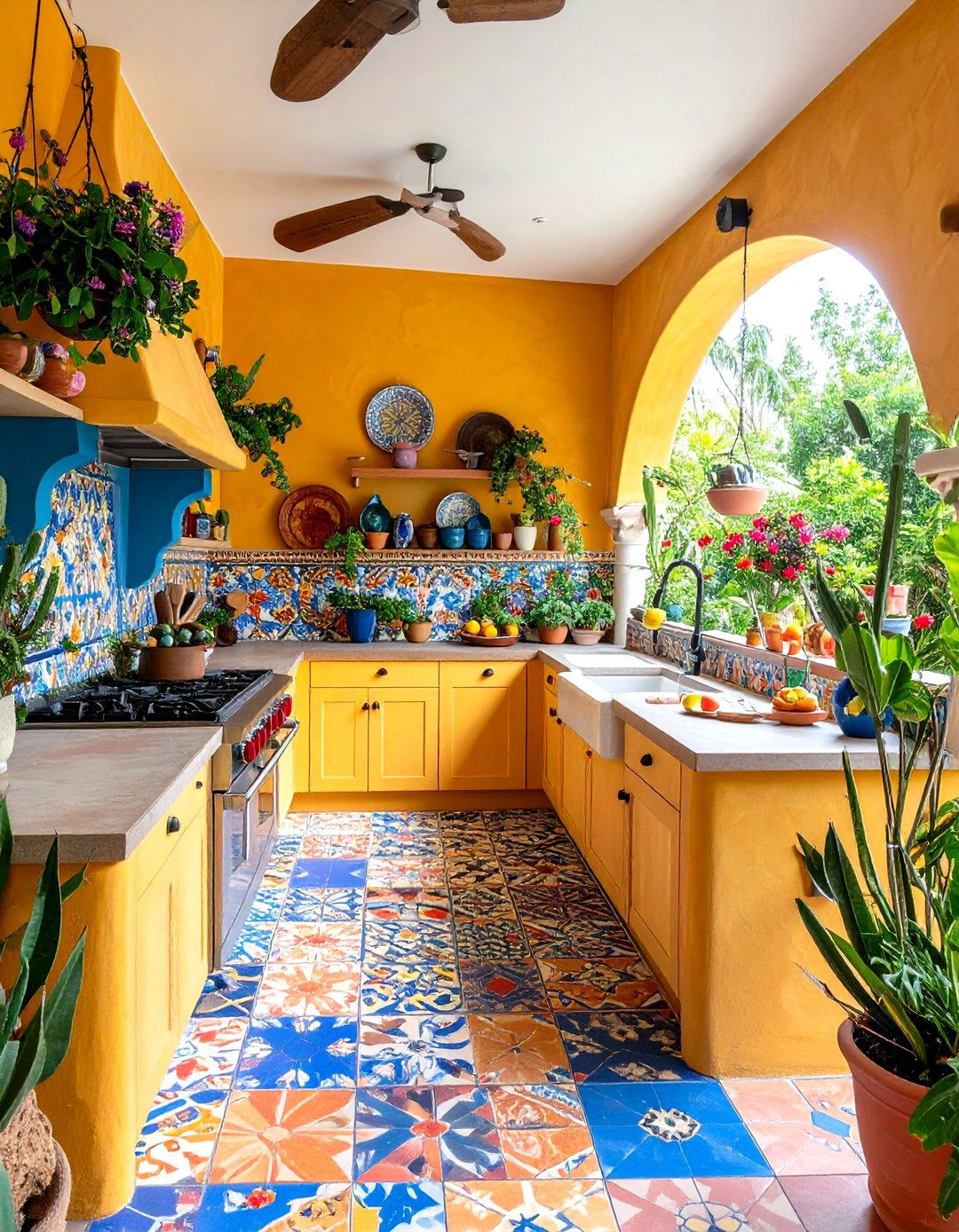 Family Friendly Low Counter Zone - 25 Stucco Outdoor Kitchen Ideas