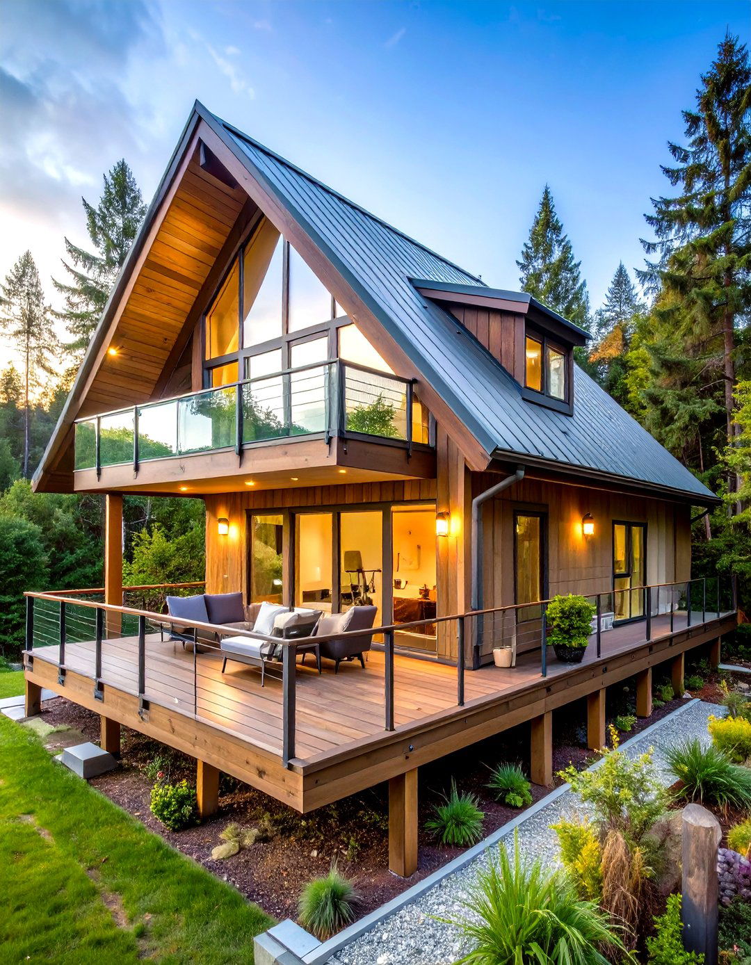 Family Friendly Twin Balcony A Frame - 25 a frame house with balcony