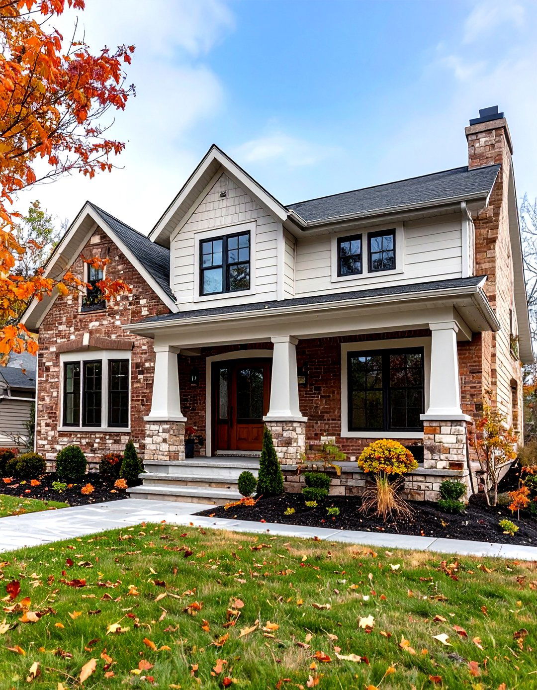 Faux Brick Panel Exterior Wainscoting for Budget Friendly Warmth - 25 exterior wainscoting ideas
