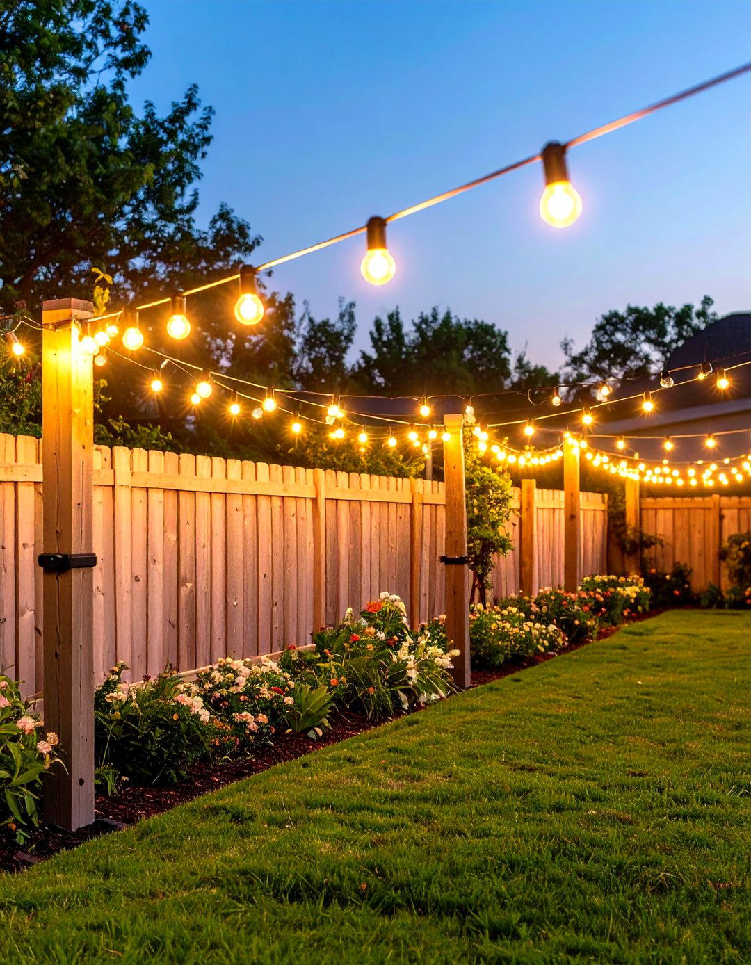 Festoon Lighting for Outdoor Evenings - 25 party decoration ideas