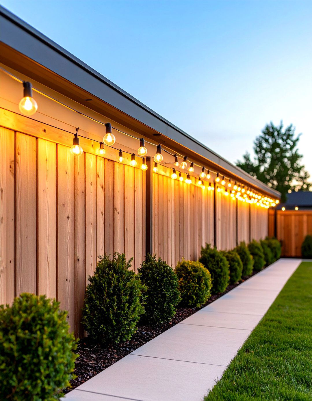 Festoon String Fence Lighting for Party Ambiance - 25 fence lighting ideas