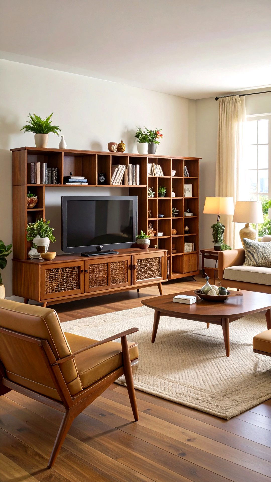 Finish with a Retro TV Console That Hides Modern Tech - 25 1950s living room ideas