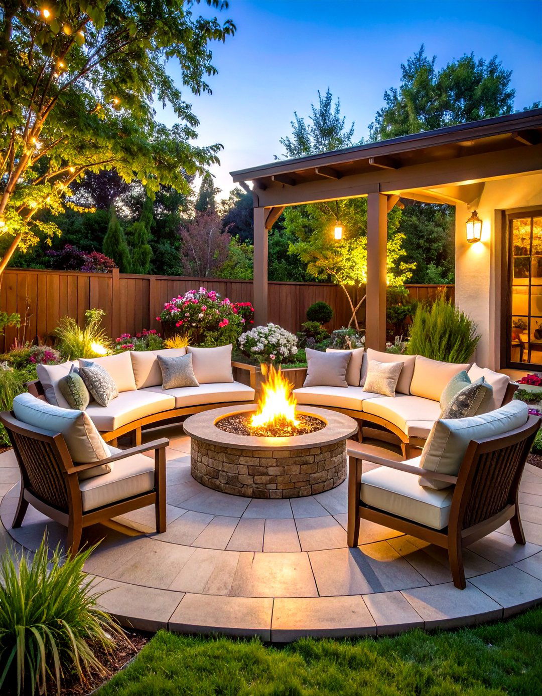 Fire Pit Conversation Patio Deck for Year Round Glow - 25 patio deck ideas