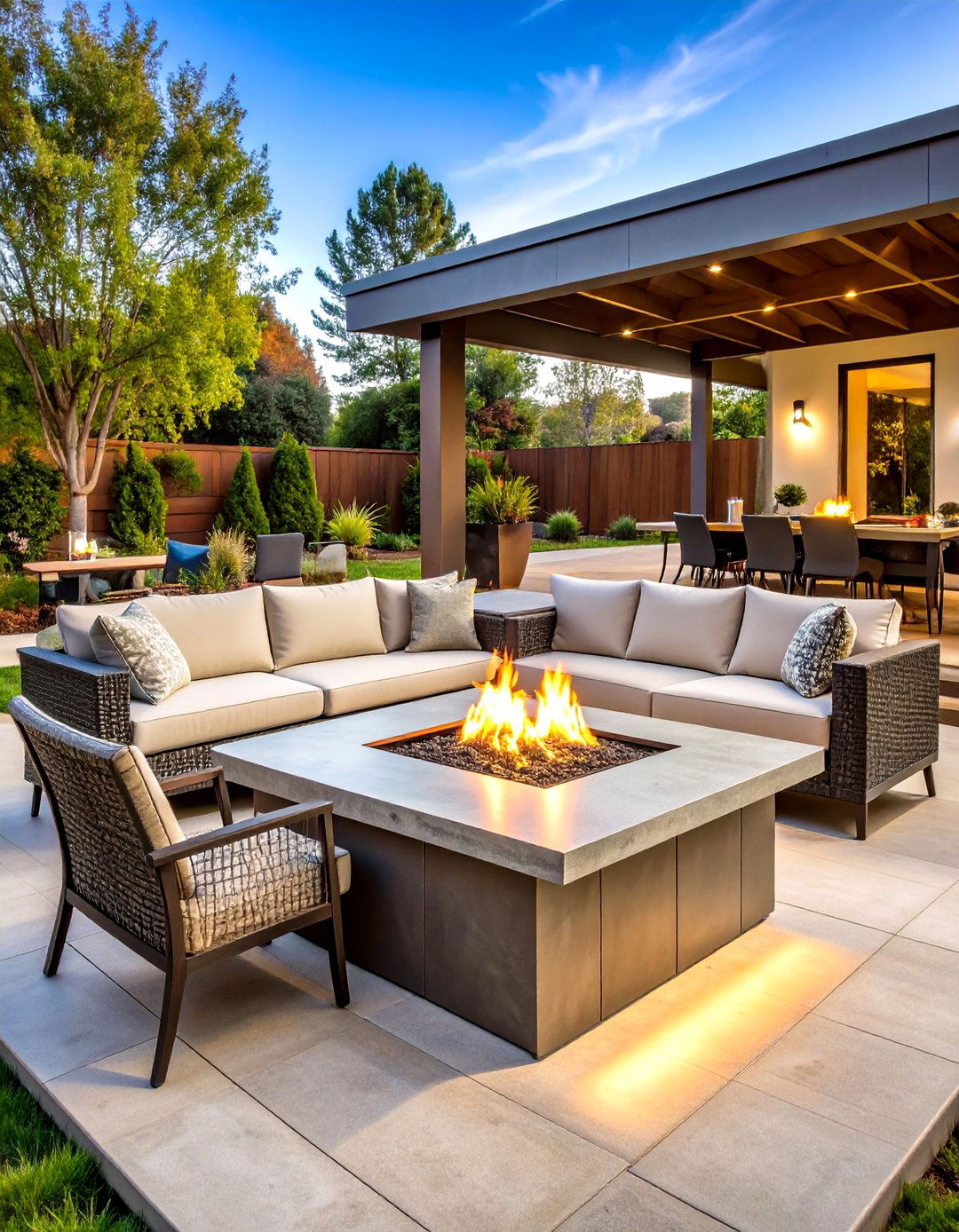 Fire Pit Outdoor Furniture Tables as Conversational Centers - 25 outdoor furniture ideas