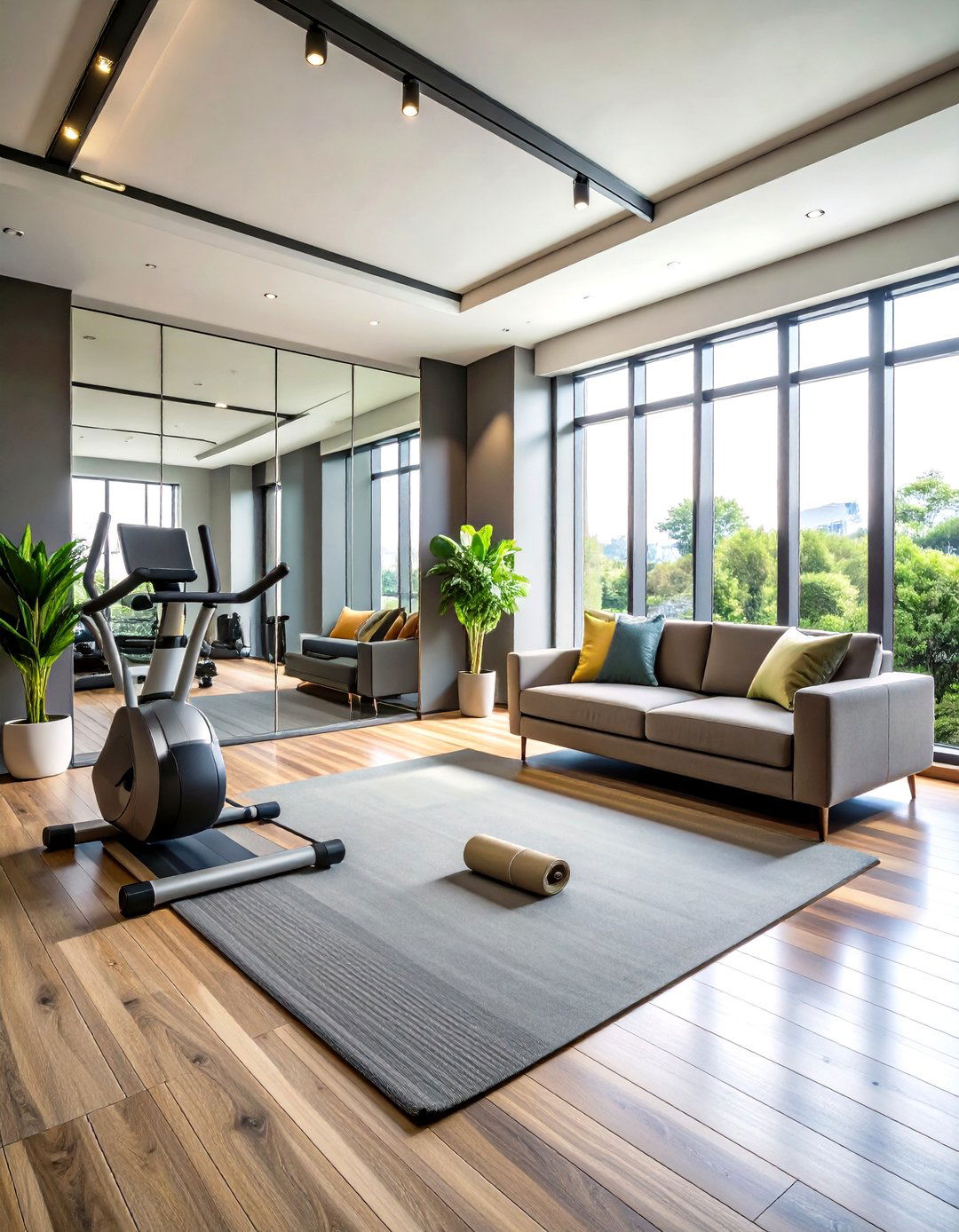 Fitness Nook Fits in Office Guest Room - 25 office guest room ideas