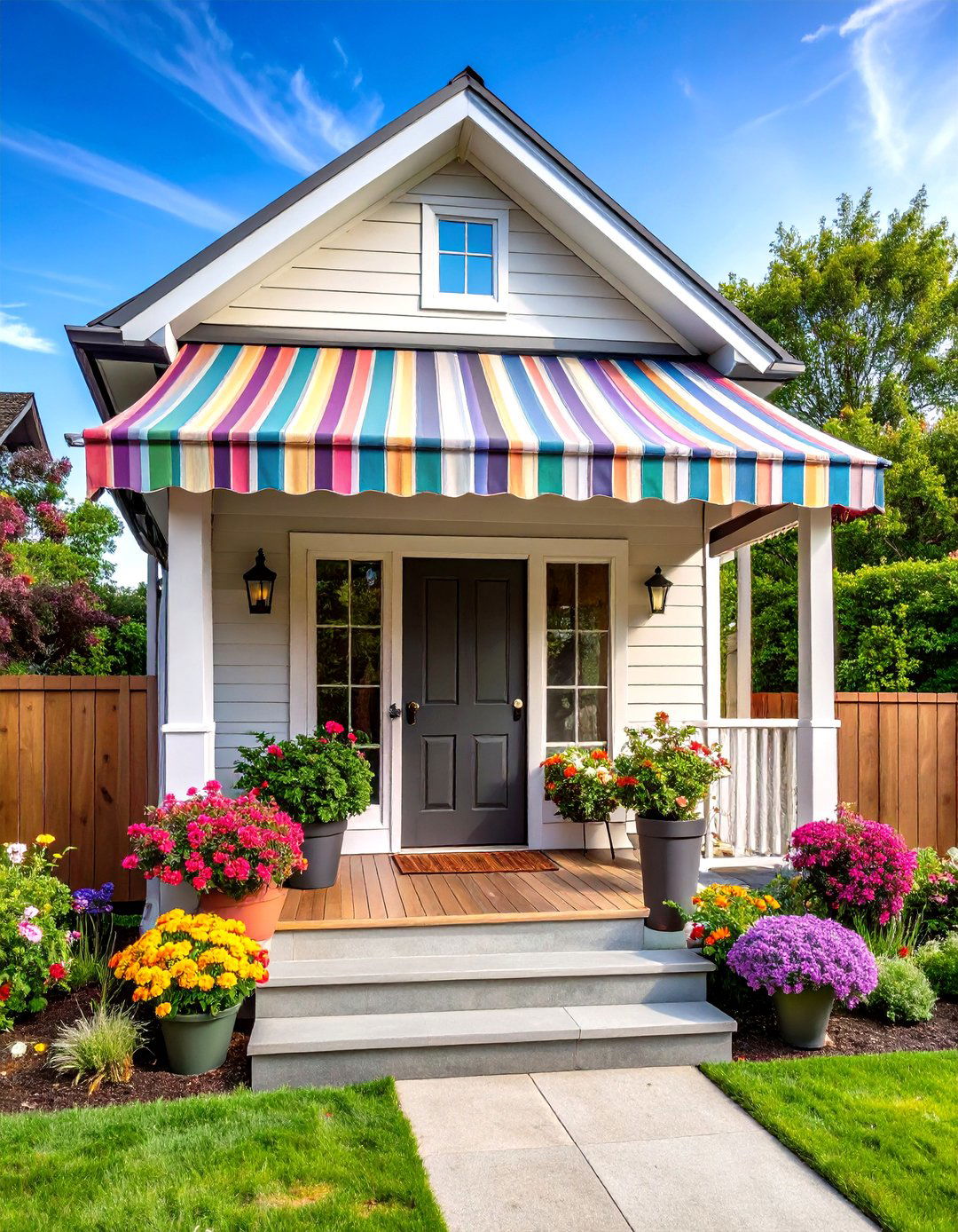 Fixed Canvas Porch Awning Roof - 25 front porch roof ideas