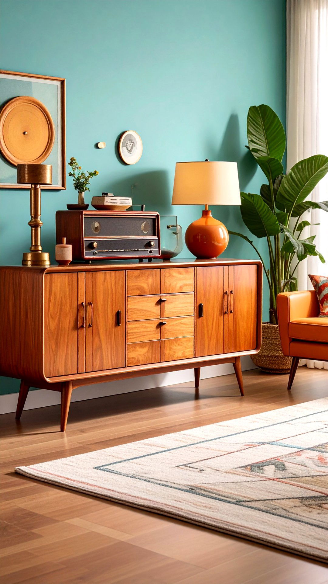 Flank Seating with a Sculptural Teak Sideboard - 25 1950s living room ideas