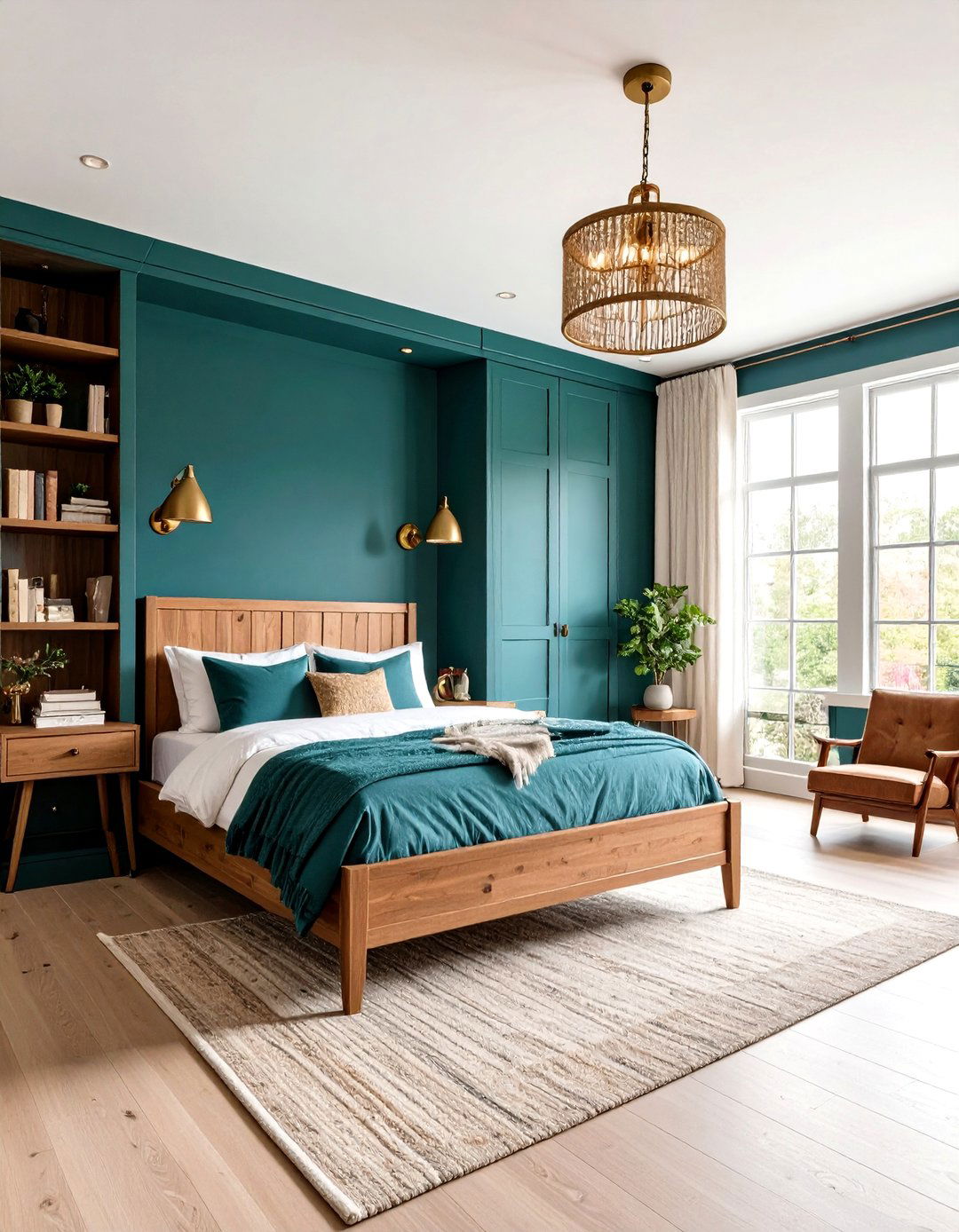 Flexible Teal Library Guest Room - 25 dark green home library ideas and inspiration