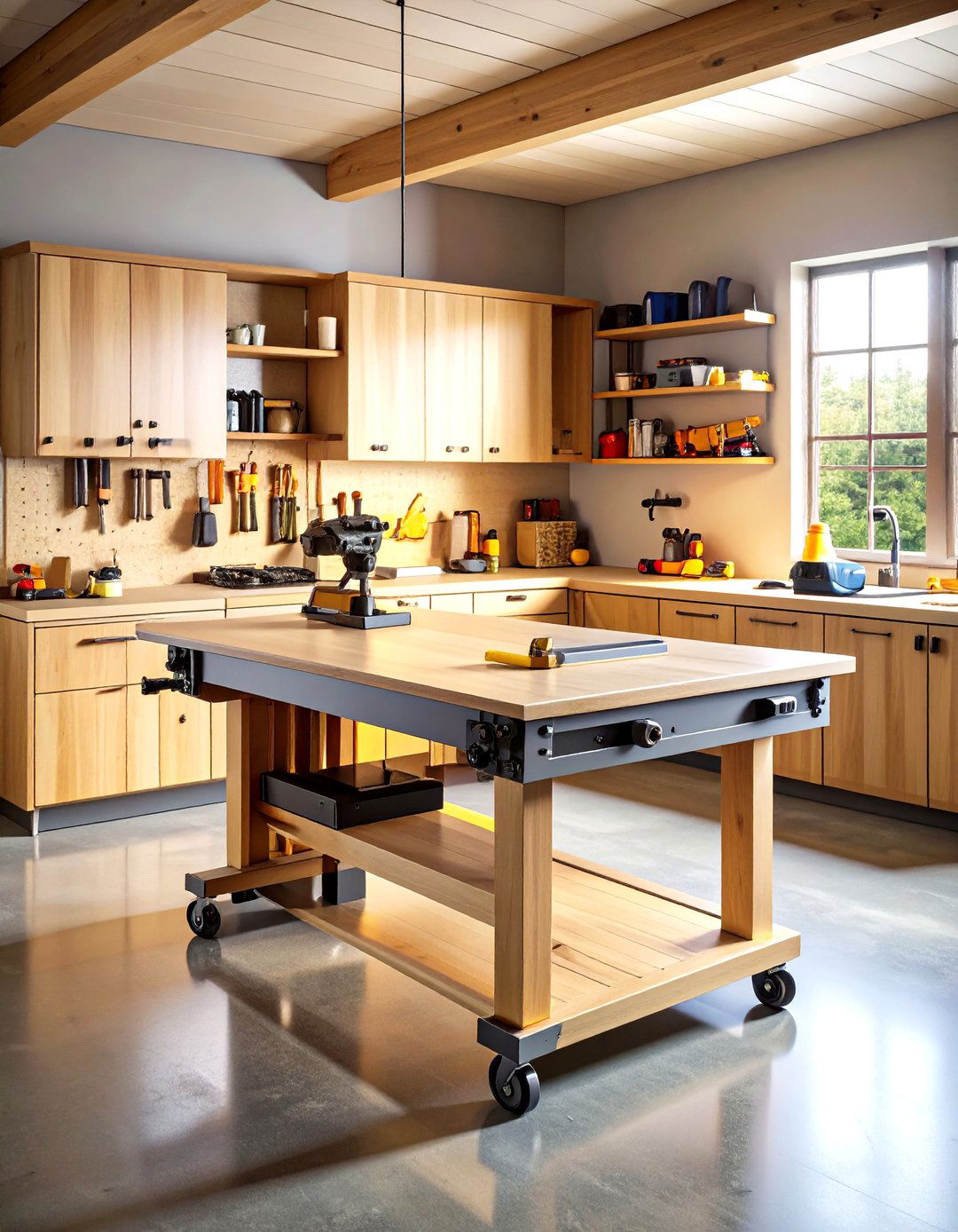 Flip Top Garage Workbench Doubles as a Router Table - 25 garage workbench ideas