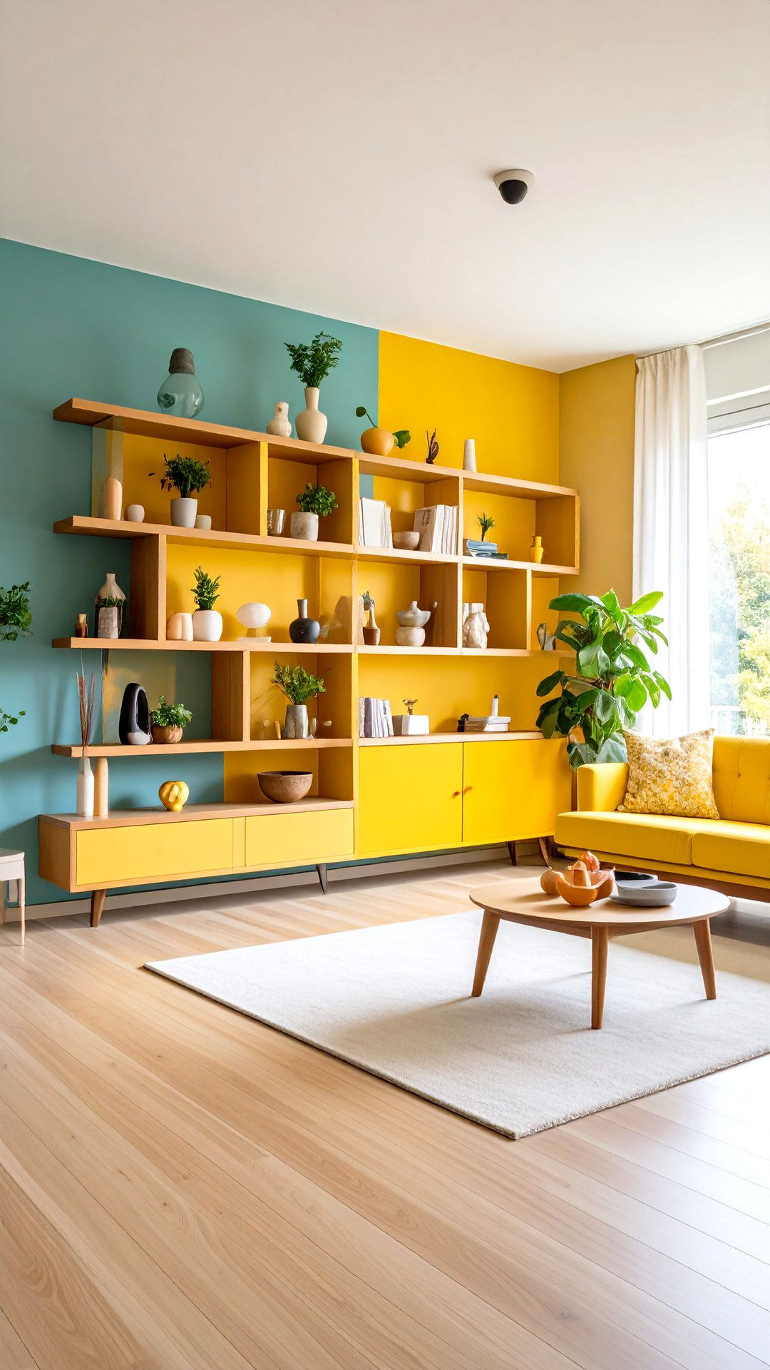 Float Collections on Slim Shelves - 25 1950s living room ideas