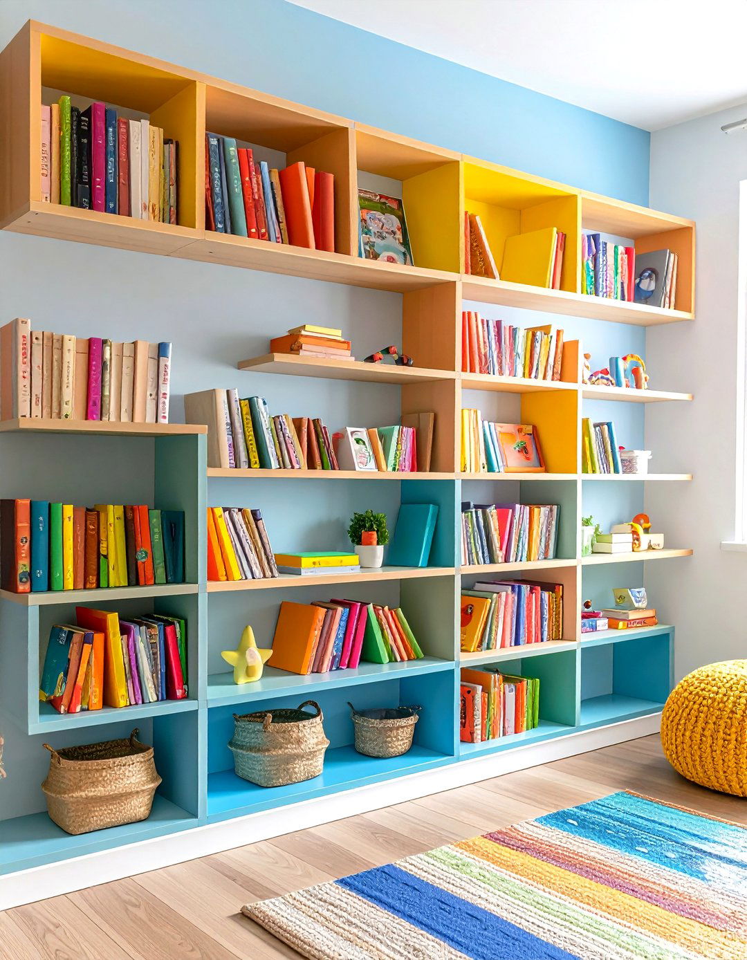 Floating Book Ledges - 25 nursery storage ideas