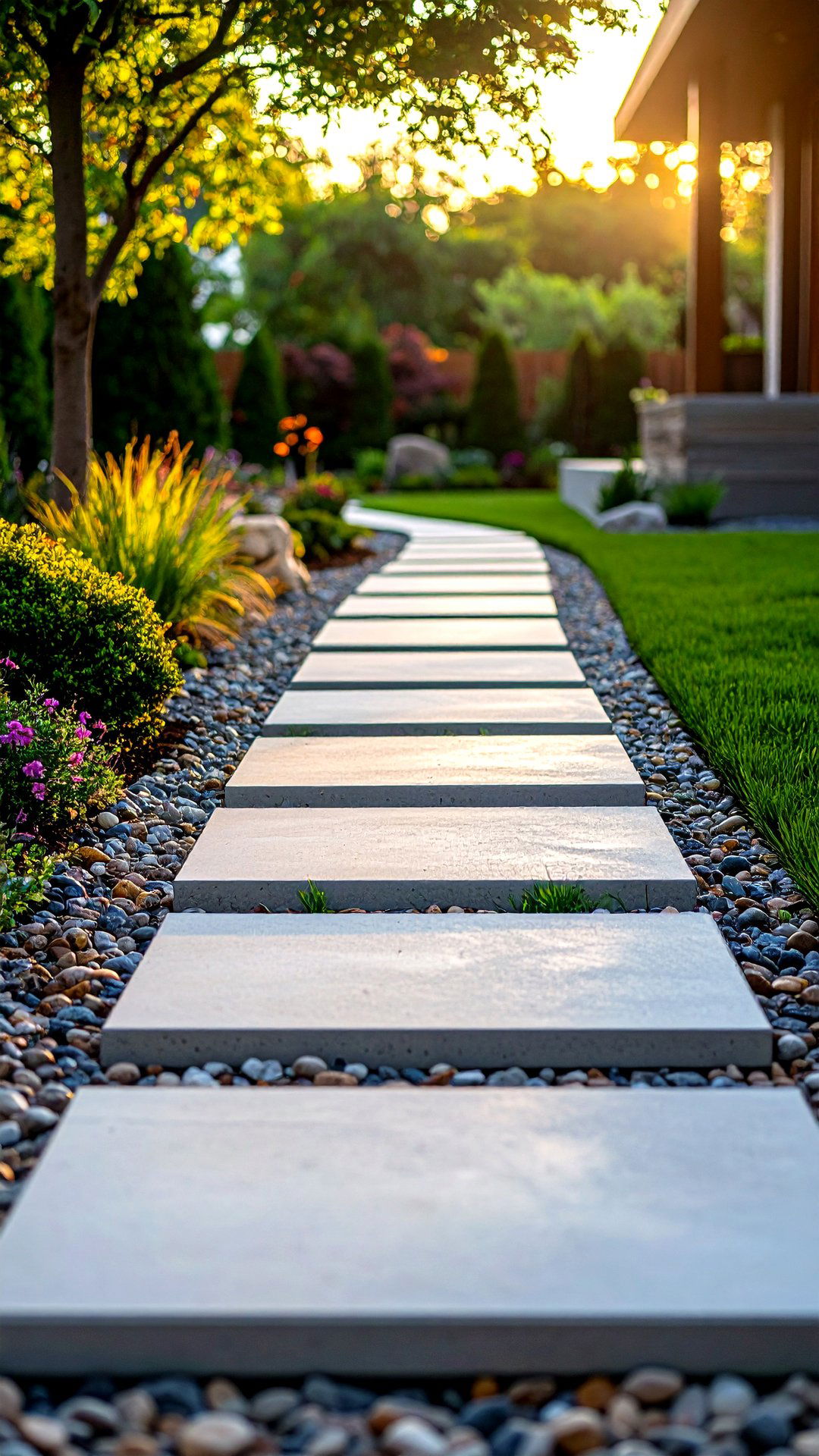 Floating Pad Concrete Walkway - 25 concrete walkway ideas