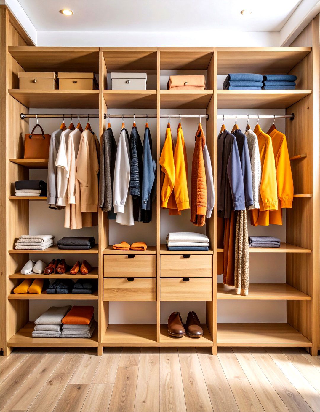 Floating Shelves Keep Open Closets Airy - 25 open closet ideas
