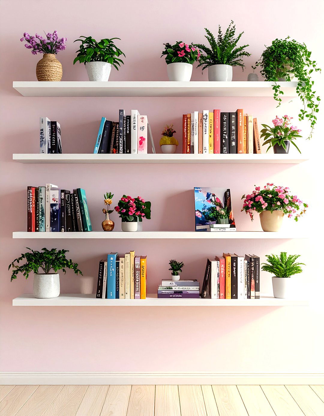 Floating Shelves for Manga and Comics Enrich Gamer Girl Room - 25 gamer girl room ideas