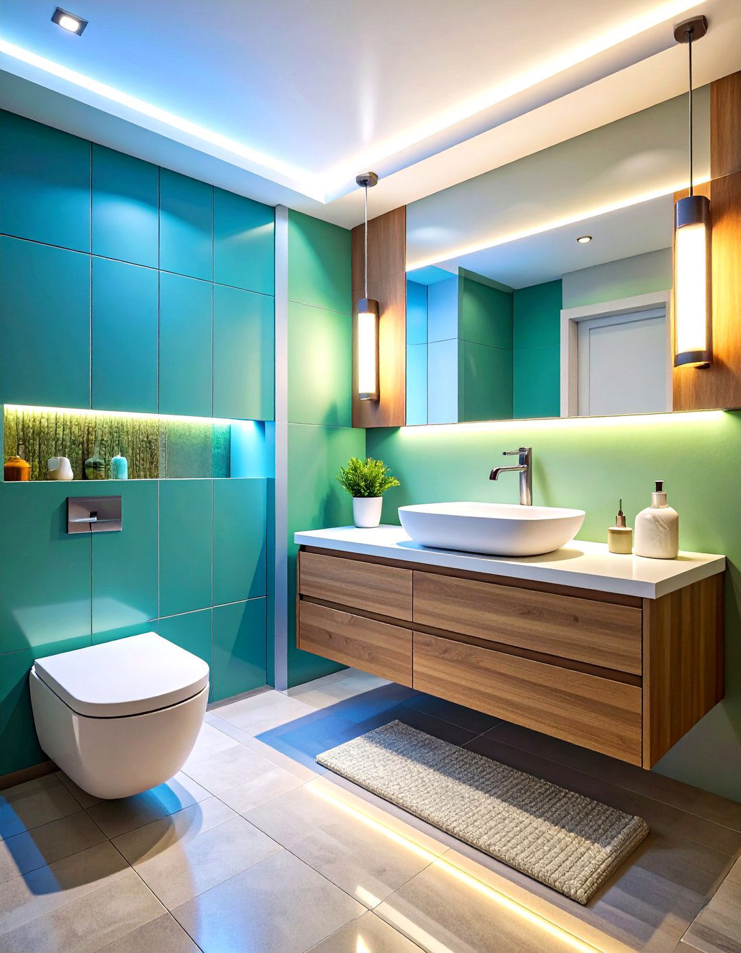 Floating Sink Solution to Maximize Ensuite Bathroom Floor Area - 25 ensuite bathroom ideas