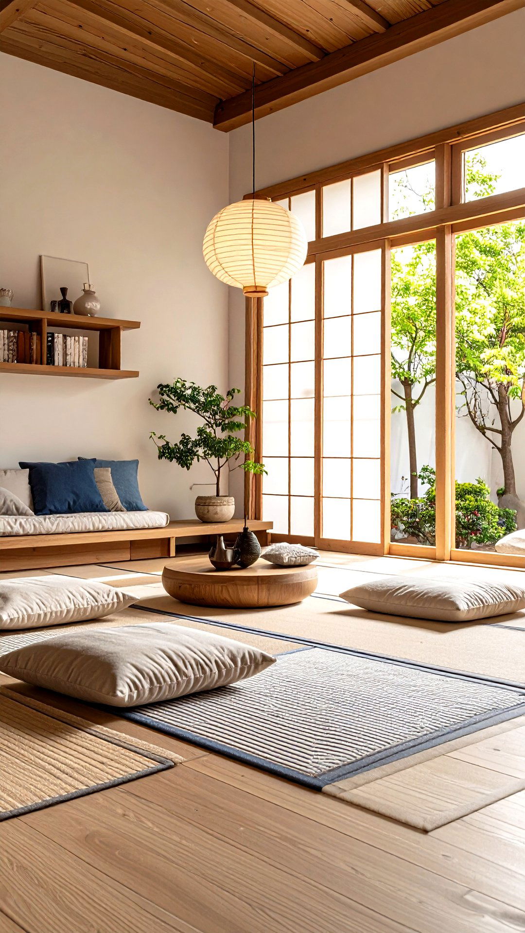 Floor Seating Reading Nook Completes Asian Bedroom Harmony - 25 asian bedroom ideas