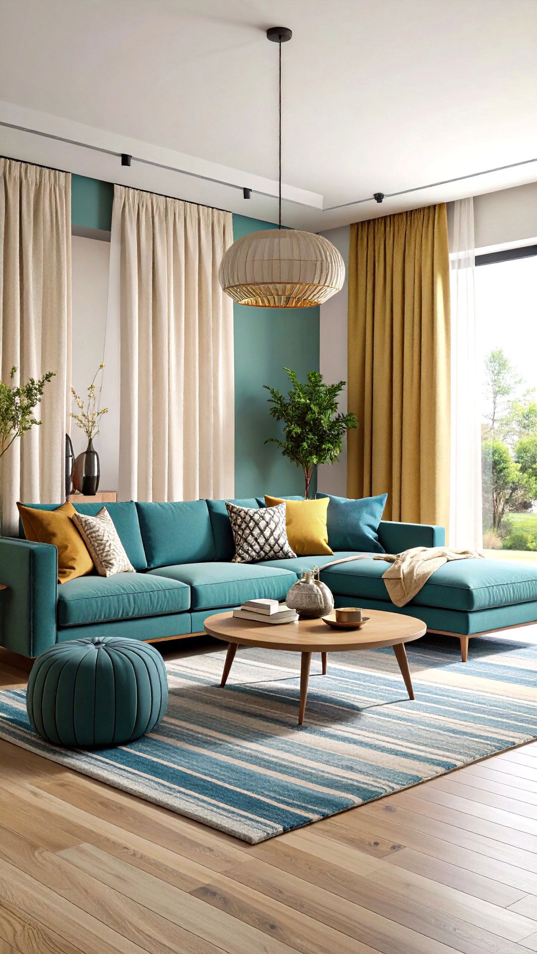 Floor to Ceiling Curtains That Elongate Space - 25 aesthetic living room ideas