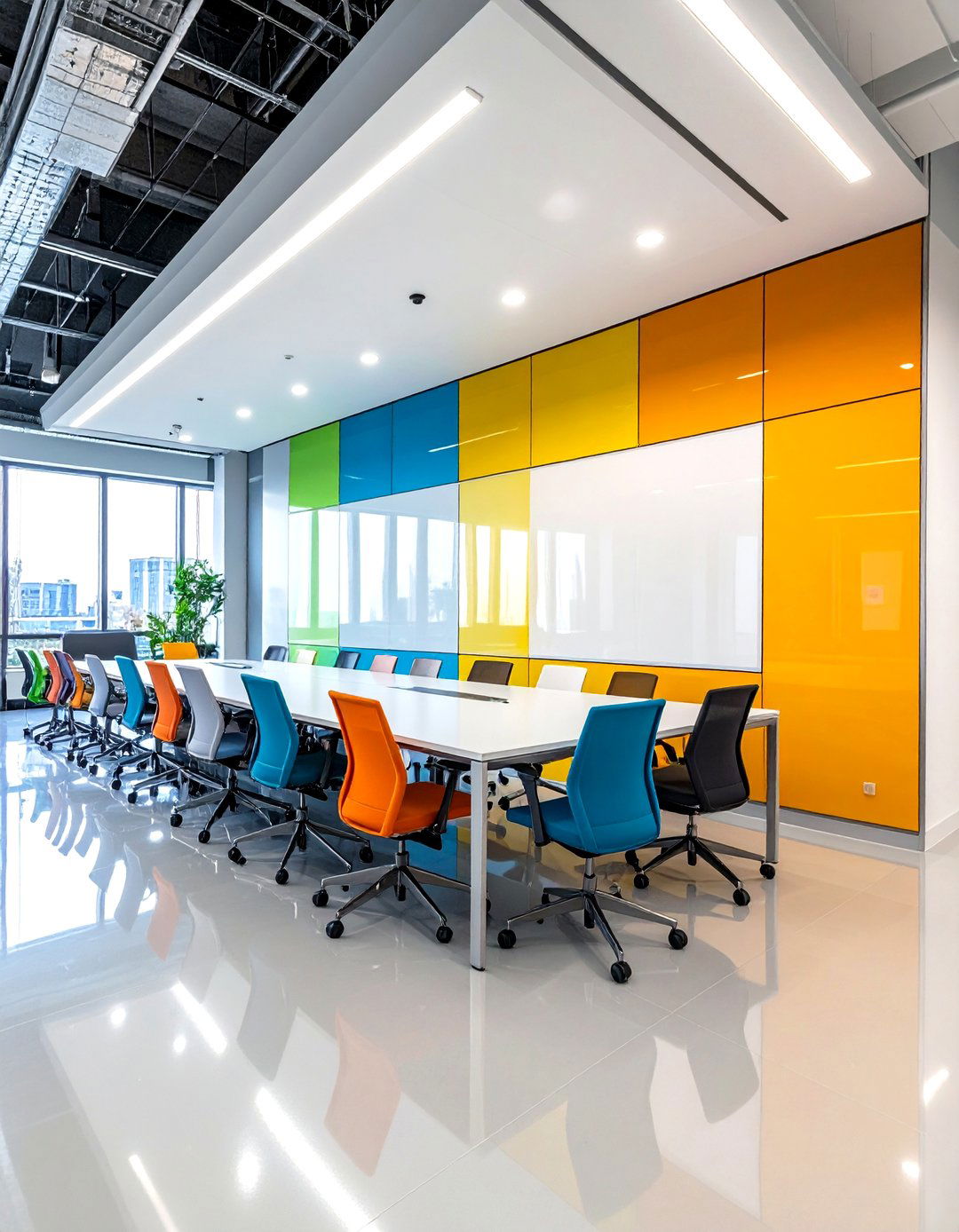 Floor to Ceiling Dry Erase Brilliance - 25 office accent wall ideas