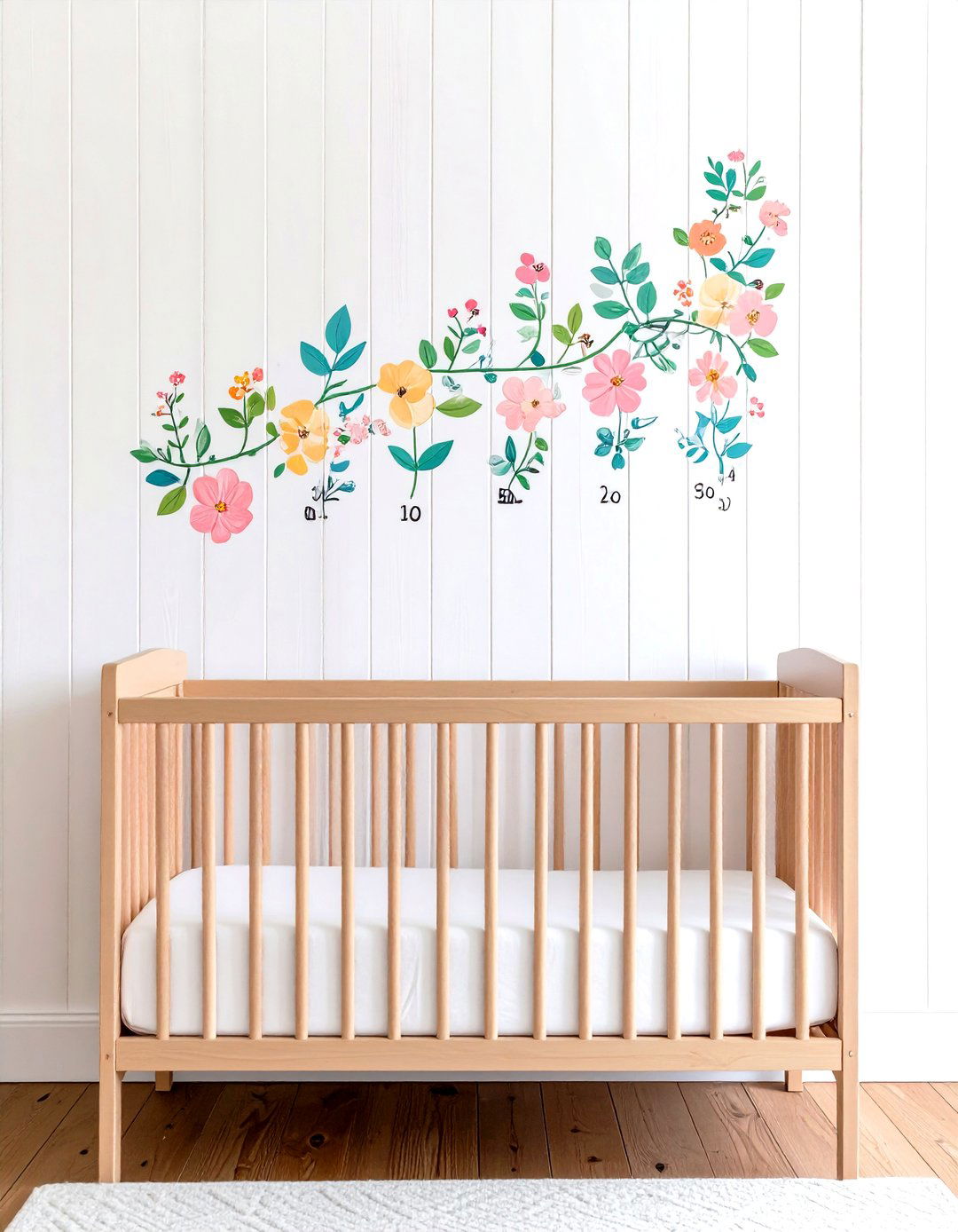 Floral Growth Chart Nursery Ruler - 25 floral nursery ideas